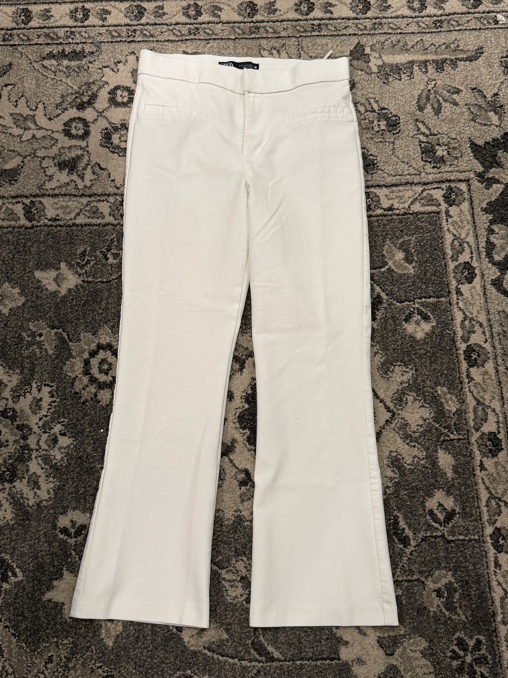 White Zara kick flare pants - sz small